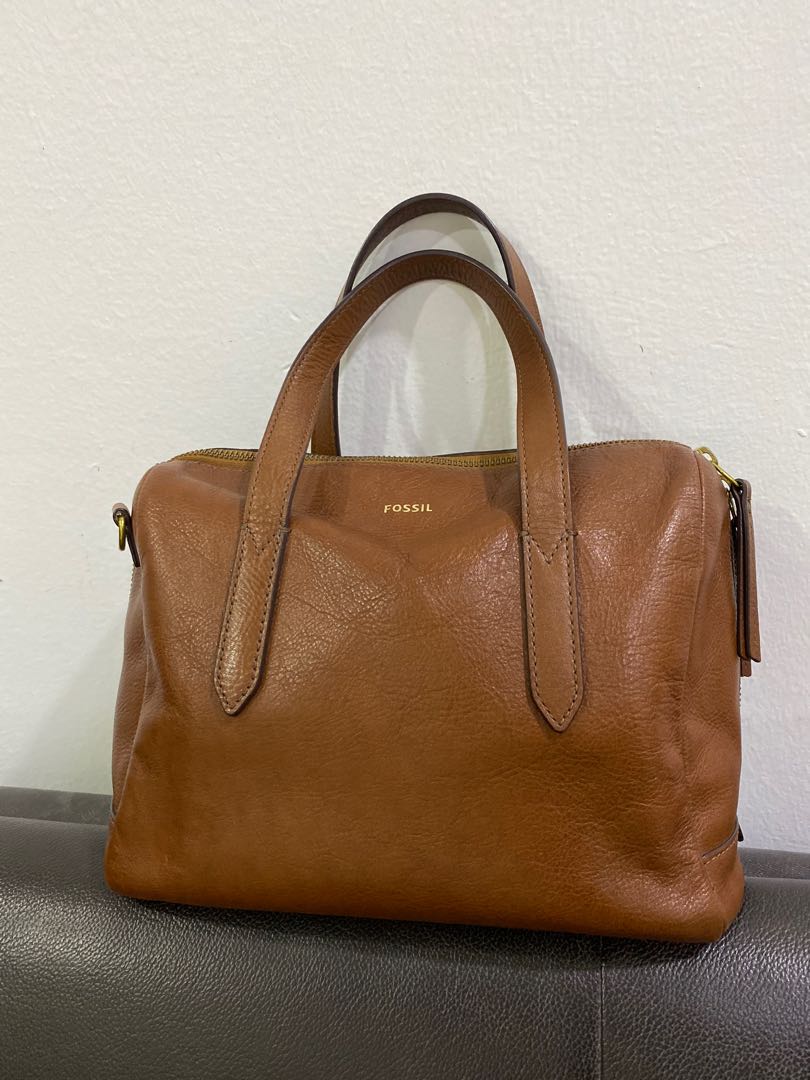 fossil sydney satchel tan