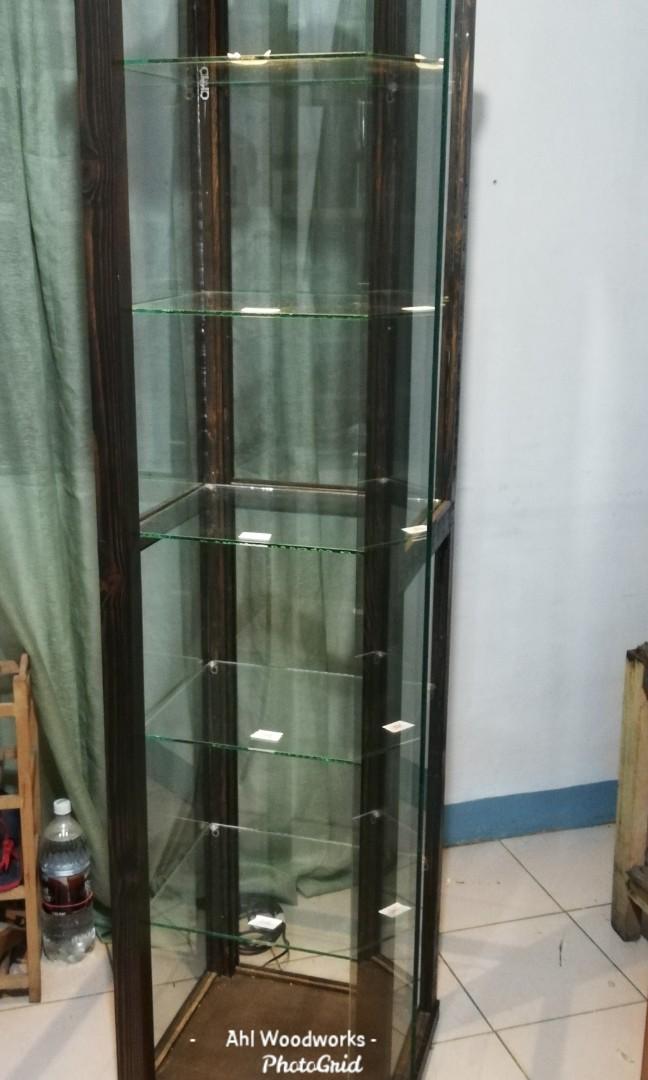 Glass Display Dark Brown Made to order , Furniture & Home
