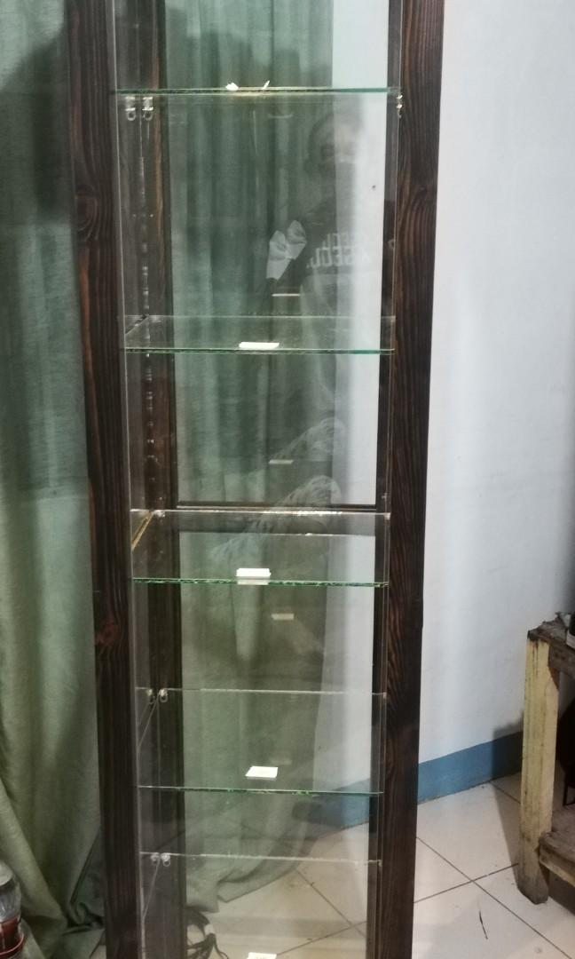 Glass Display Dark Brown Made to order , Furniture & Home