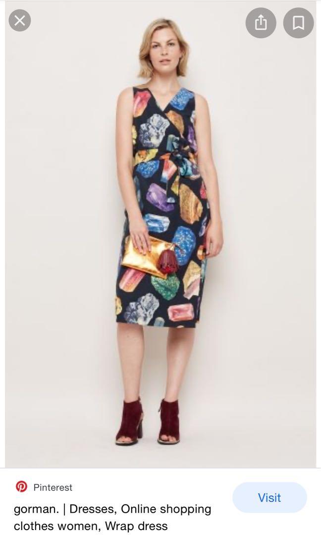 mindful friends wrap dress
