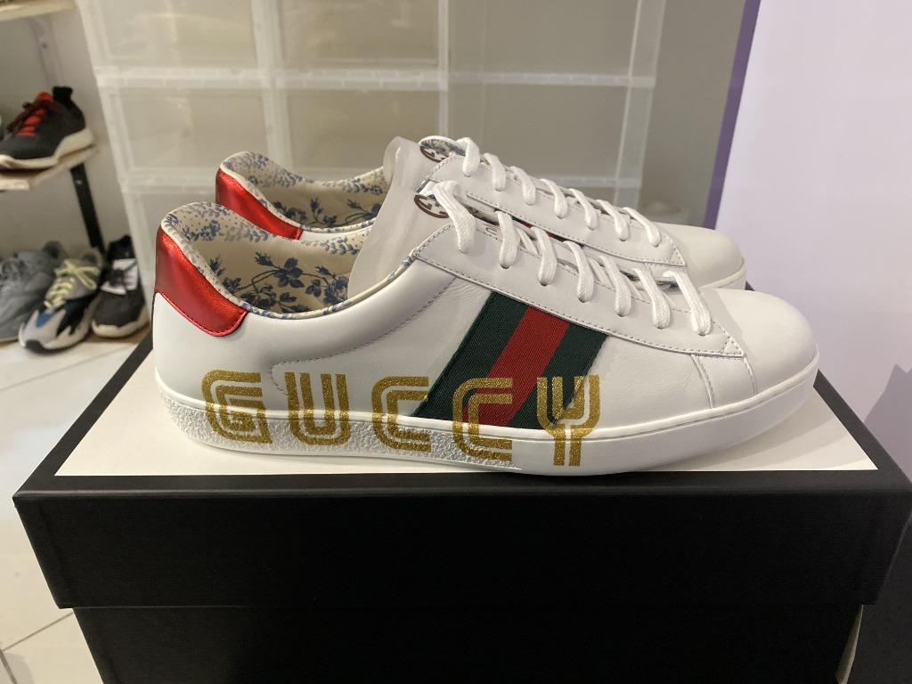gucci ace sneaker with guccy print