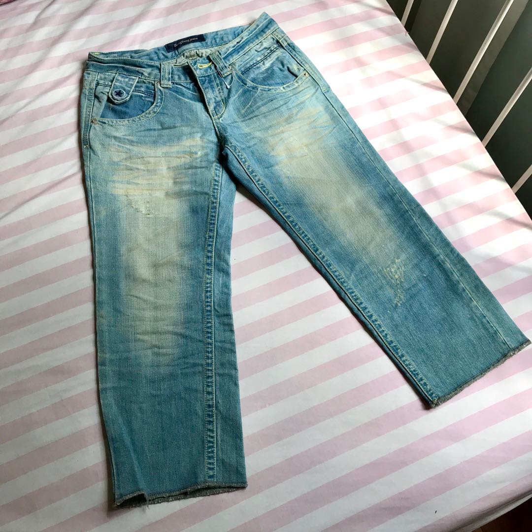 half length jeans