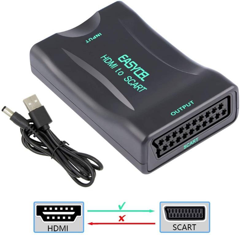 HDMI to Scart Scaler Converter Adapter, EASYCEL 1080P HDMI Input Scart