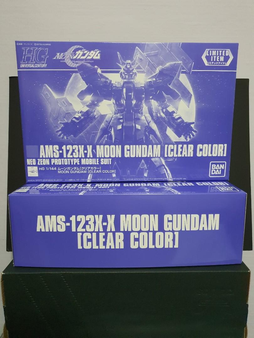 Hguc 1 144 Ams 123x X Moon Gundam Clear Color Version Expo Limited Toys Games Bricks Figurines On Carousell