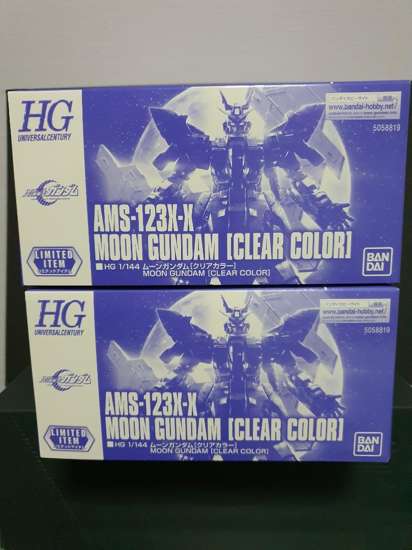 Hguc 1 144 Ams 123x X Moon Gundam Clear Color Version Expo Limited Toys Games Bricks Figurines On Carousell