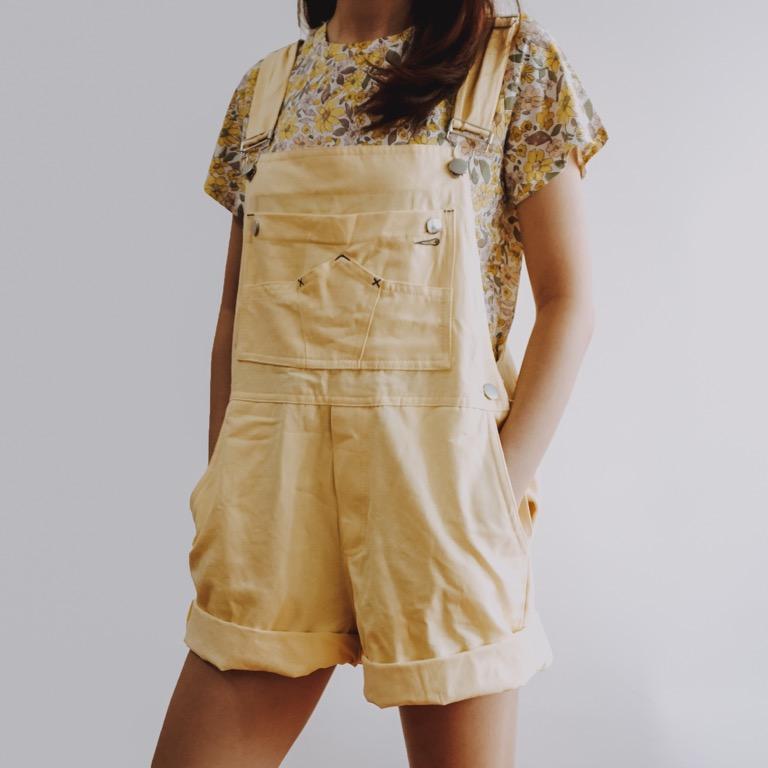 Pastel yellow best sale overalls