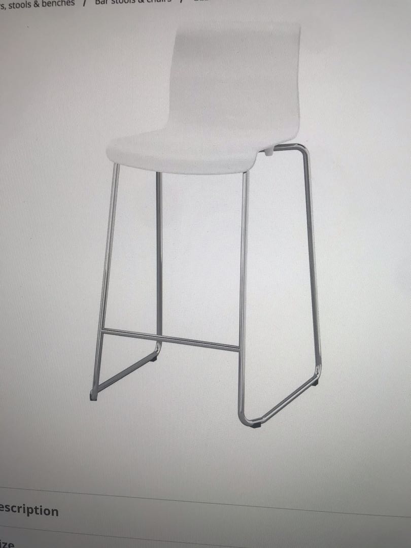 Ikea glenn bar stool black sales