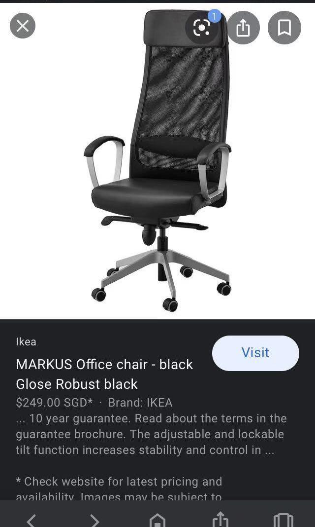 Ikea Office Chair Furniture Tables Chairs On Carousell