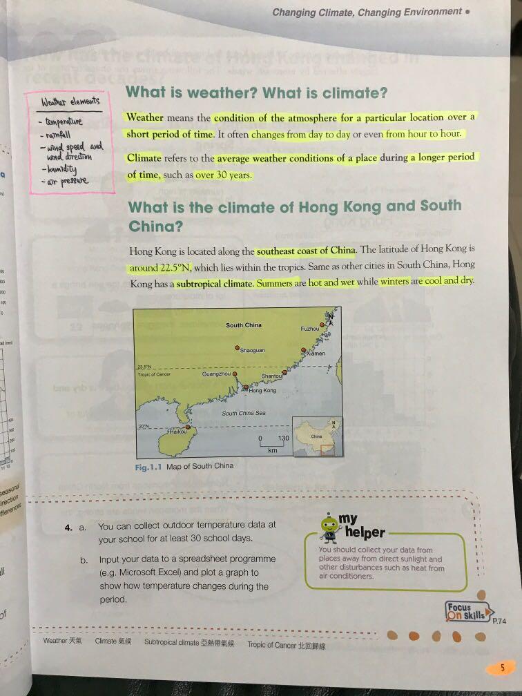 Junior Interactive Geography E2 （分類：補充練習）位於 Hong Kong。 由 leinnob 提交（商品編號 1024500838，圖片 3）。簡介： Junior Interactive Geography Elective Module 2 Changing climate, changing environment $35 50%新 有大量highlight 小量原子筆跡 冇皺 。