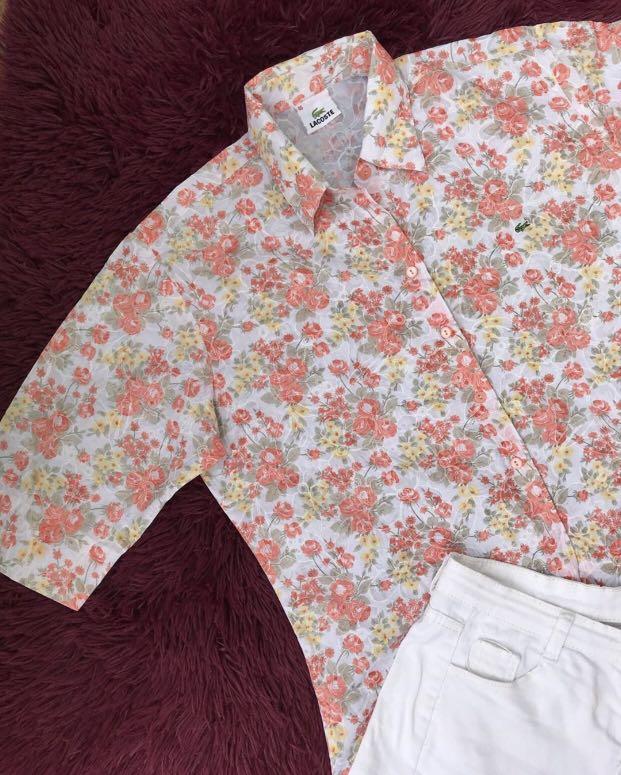 lacoste floral shirt