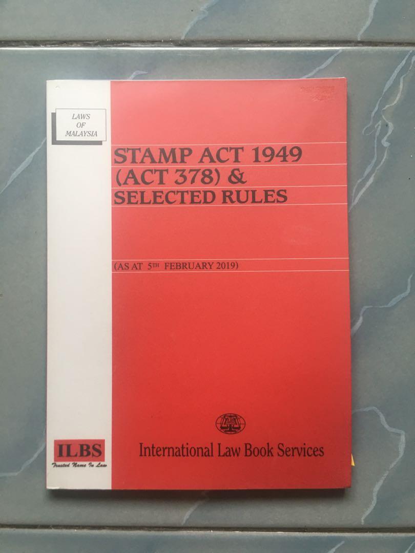 Law Book Statute Stamp Act 1949 Free Postage To Wm Textbooks On Carousell