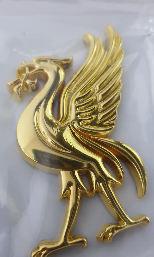 2x Liverpool Emblem Metal Gold New Car Accessories Accessories On Carousell