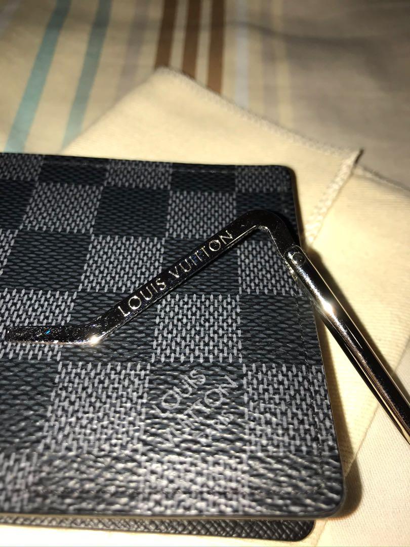 Louis Vuitton Pince wallet LV Dark grey Leather ref.192135 - Joli