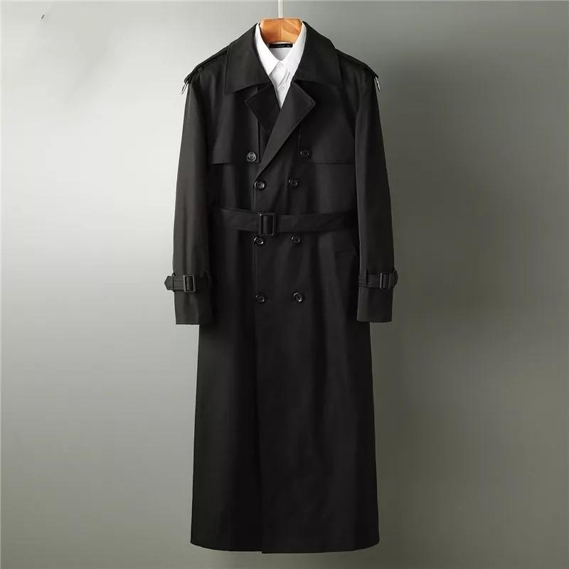 Men Plus size trenchcoat black kaki size S 6xl Men s Fashion