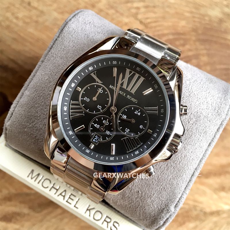 Michael Kors Bradshaw Black Dial Silver-tone Men's Watch, Men's Fashion,  Watches & Accessories, Watches on Carousell