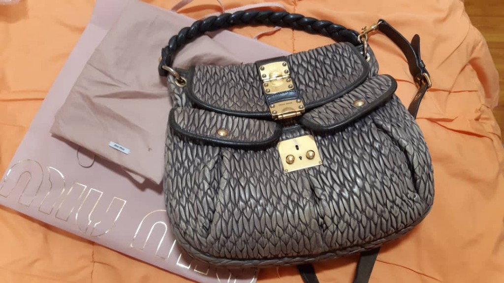 miu miu grey bag