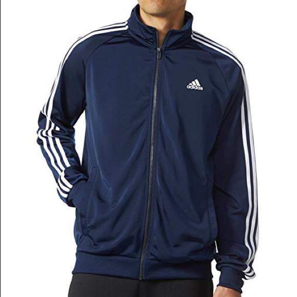 navy blue adidas track jacket