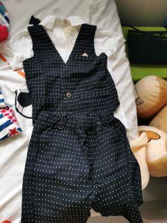 Nice cool boy vest shirt set