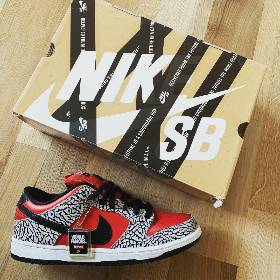nike sb red cement