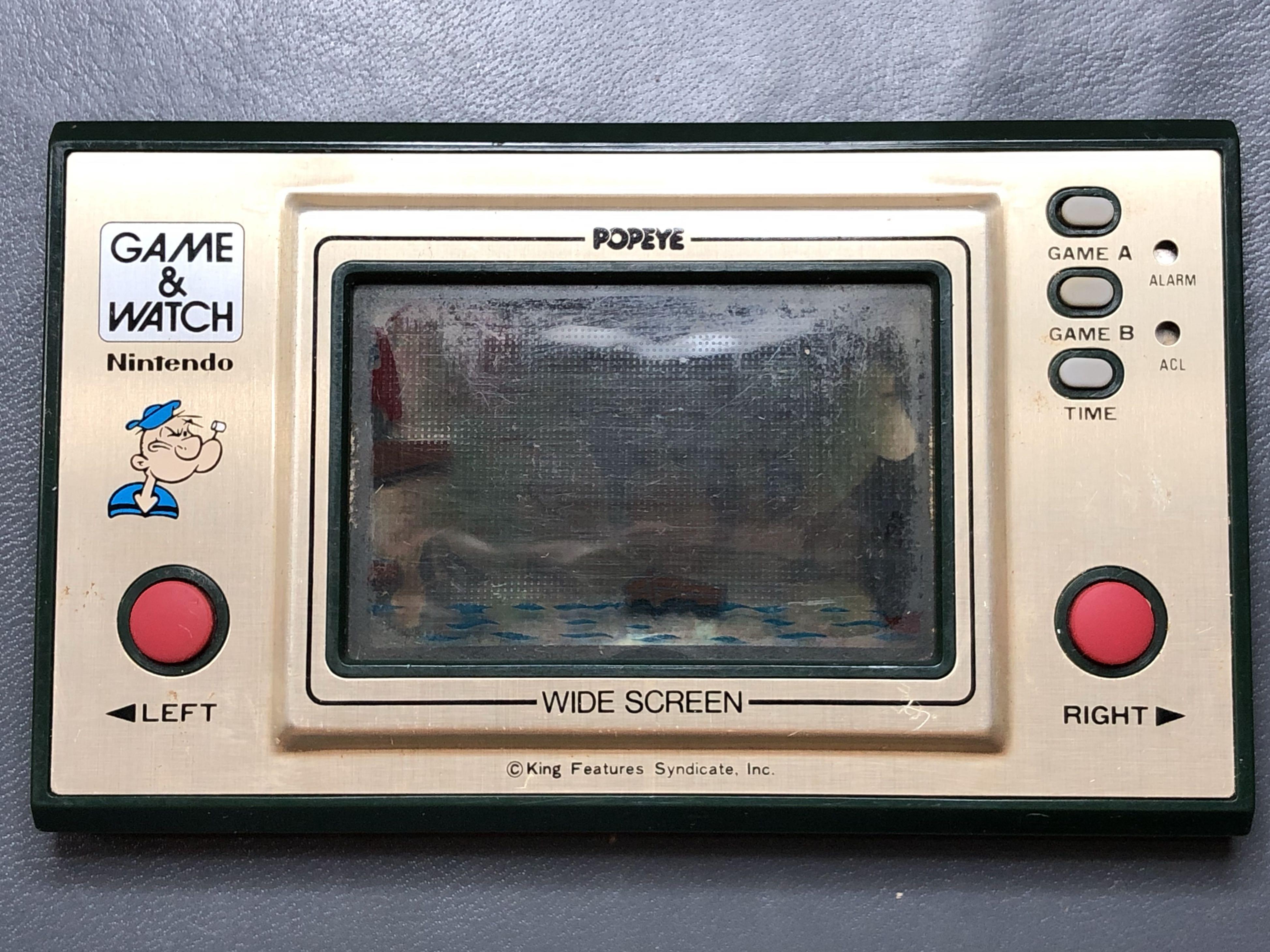 knap Hammer kulhydrat Nintendo Game and Watch Popeye original Vintage Japan Made complete box,  Video Gaming, Video Game Consoles, Others on Carousell