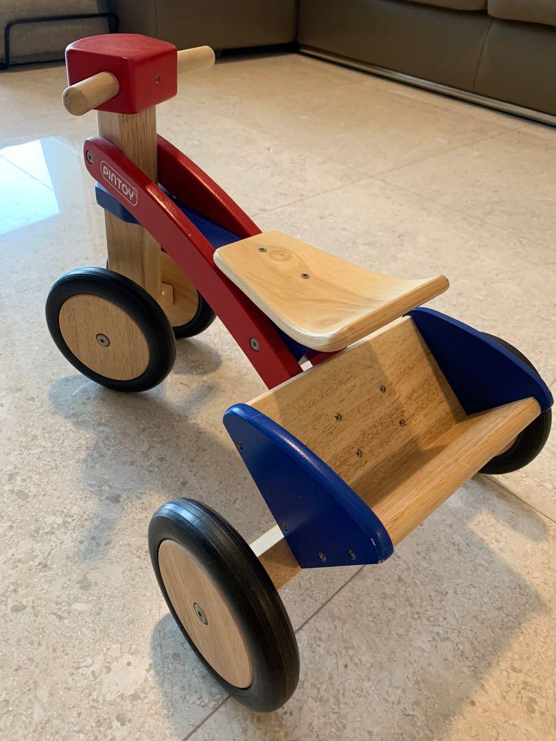 Pintoy pick 2024 up wooden trike