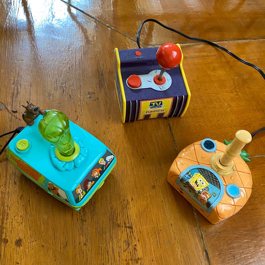 Plug and Play TV Games (Pacman, Spongebob, ScoobyDoo) on Carousell