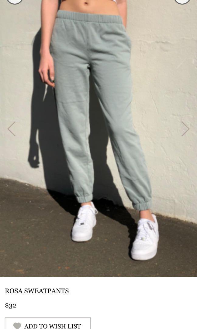 seafoam green sweatpants