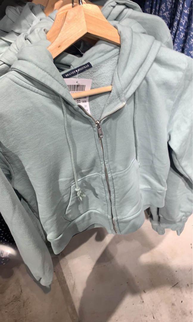 brandy melville green hoodie