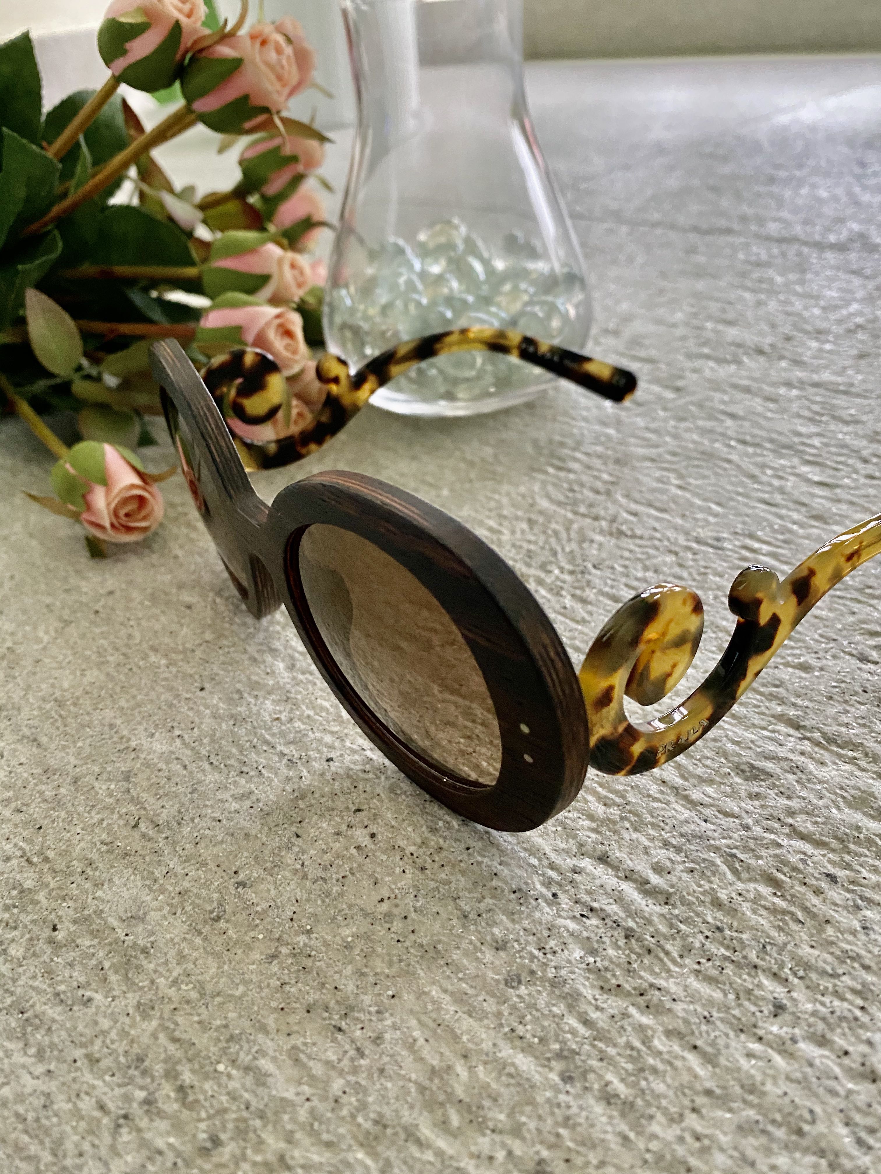 PRADA Baroque Wooden Sunglasses Women s Fashion Watches Accessories Sunglasses Eyewear on Carousell