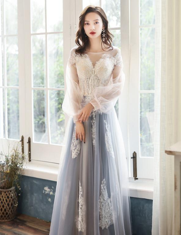 Full sleeve online maxi dress prom
