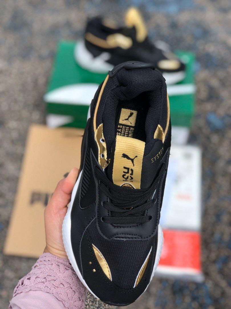 Puma rsx black and gold sales