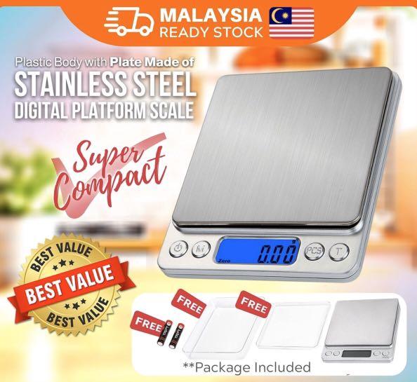 Ready New Stock I 2000 Digital Lcd Scale Electronic Kitchen Scale Food Weighing Digital Scale Penimbang Kek Tepung Ubat 2000g 0 1g Electronics Others On Carousell