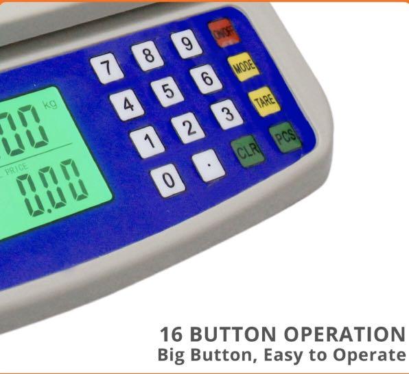 Ready Stock 30kg / 40kg Digital Weight Scale Price Computing Food Meat