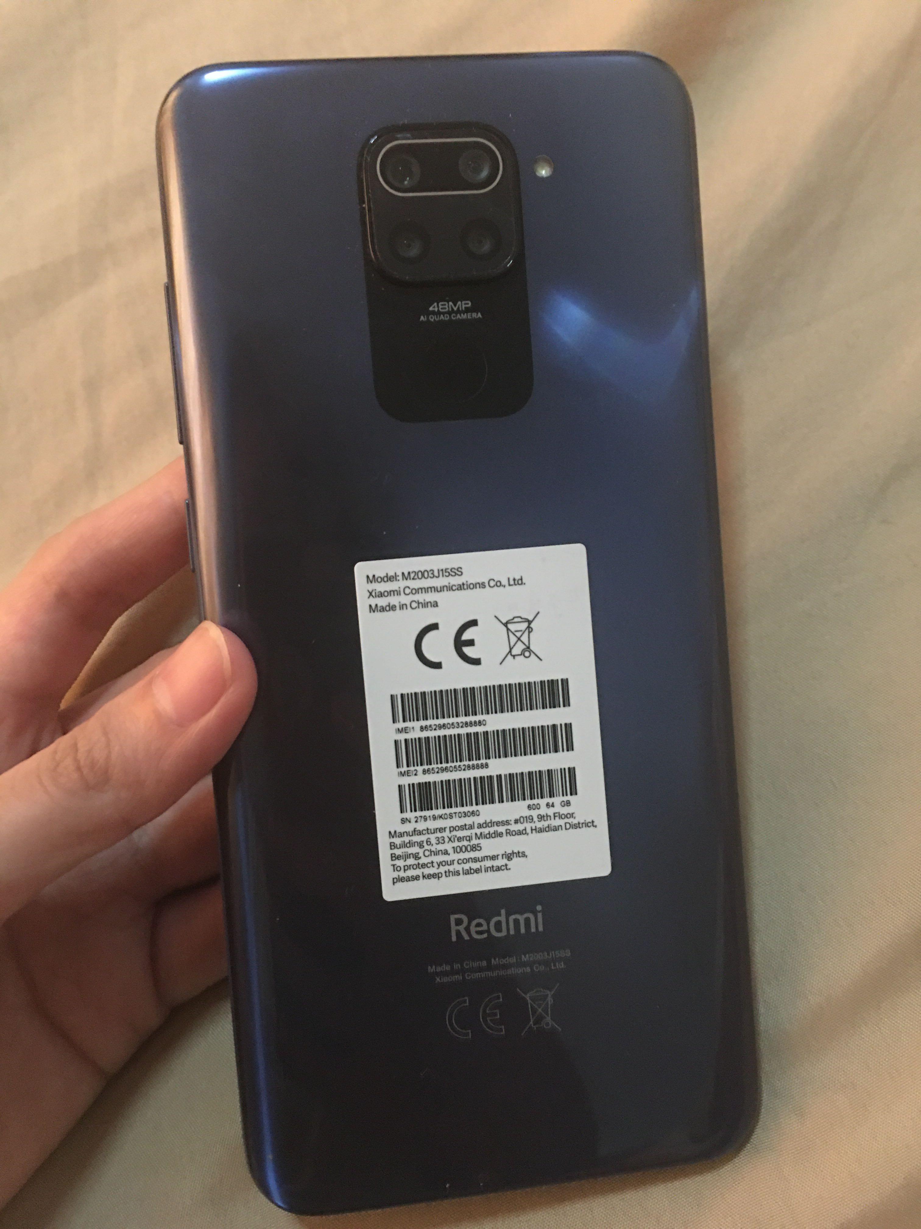 REDMI NOTE9- RUSH (Category: Xiaomi) located in Pasig City. Submitted by wintermelonn (Listing ID 1024457363, Image 1). Description: Price Negotiable 1 WEEK OLD Inclusive: Charger Tempered glass ( front glass anti blue ray tempered) ( back cam with tempered also) With case -150 (Black shockproof with ring ).