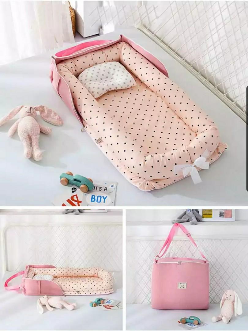 1set Removable Baby Cot Nest Bed Bebe Protect Cradle Cushion Bumper Travel Crib For Newborn Babies Kids Bathing Changing Other Baby Bathing Changing Needs On Carousell