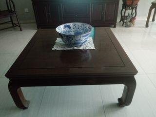 Rosewood Coffee Table with Ming Legs 99cm square