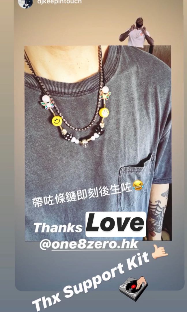 Salute Evae Smiley Pearl Necklace, 男裝, 手錶及配件, 袖口扣- Carousell