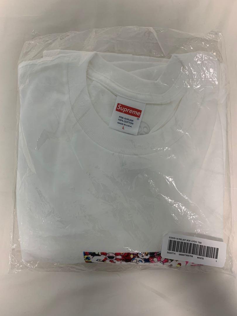 Supreme Takashi Murakami COVID-19 Relief Box Logo Tee White Men's - SS20 -  US