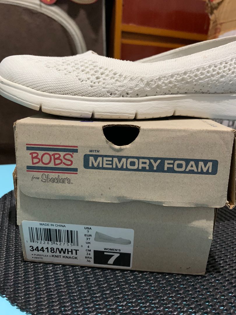 skechers white slip on