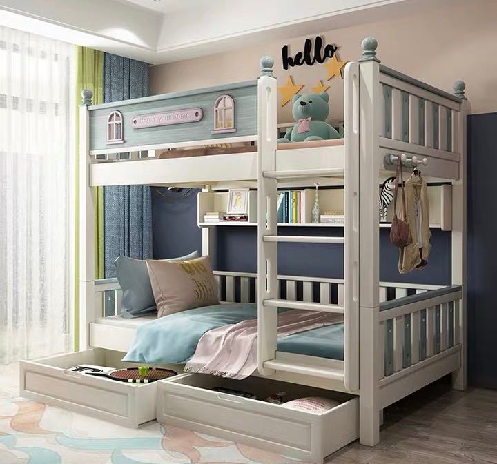 Solid Wood Bunk Bed Double Deck Bed Kids Bed Furniture Beds Mattresses On Carousell