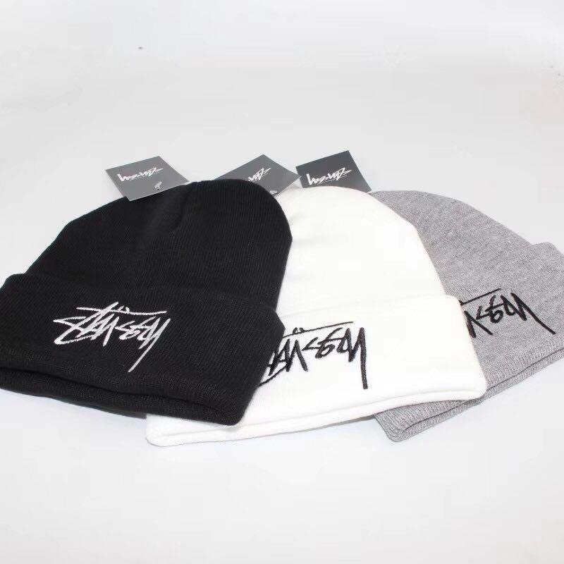 grey stussy beanie