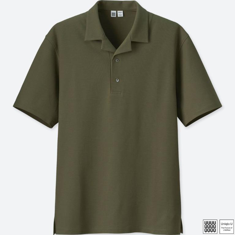 Uniqlo Olive Green Men Dry Ex Short Sleeve Polo Shirt Men S Fashion Clothes Tops On Carousell