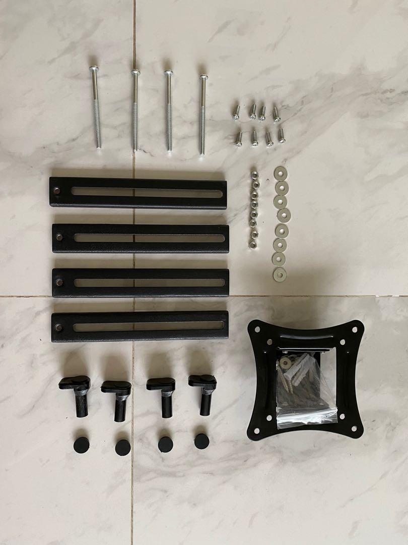 VESA adapter (includes bracket) (Category: Mounts & Holders) located in Singapore. Submitted by pearsionate (Listing ID 1024496642, Image 3). Description: For monitors that do not have VESA behind and would like to mount the monitor. Set includes - 4 bars to hold ur monitor - bracket (can fix on wall etc, can choose not to use if you already have your own) .