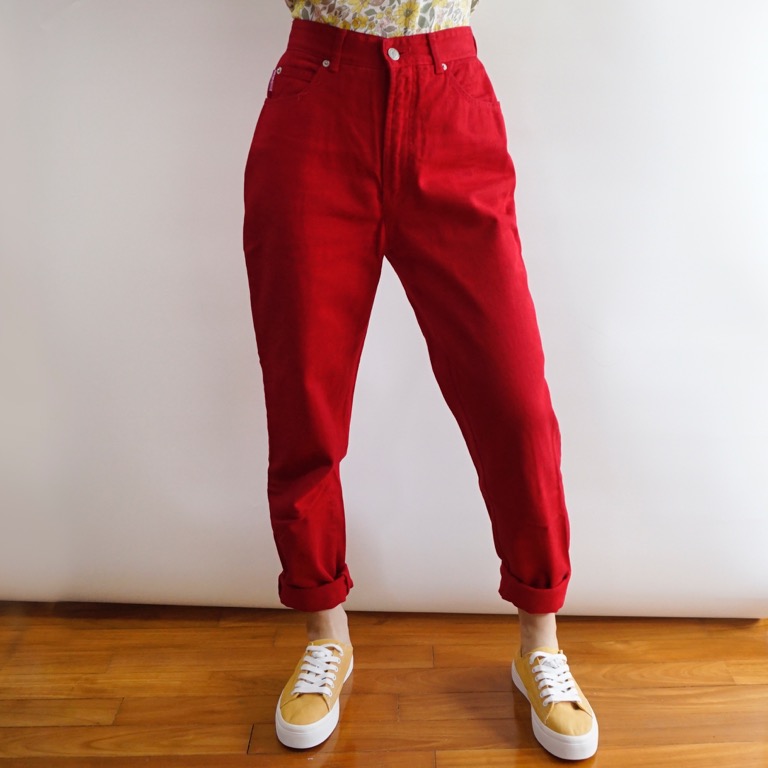 Mom hotsell jeans red