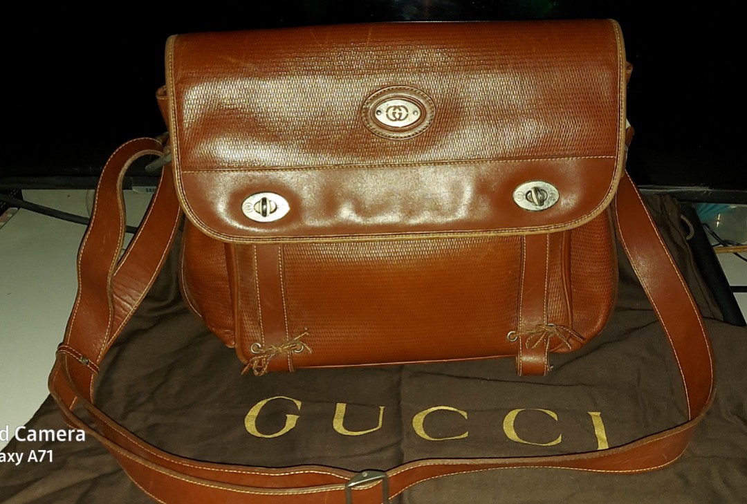 gucci leather sling bag