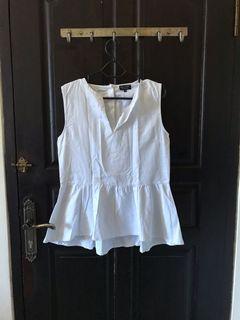 White top zalora peplum