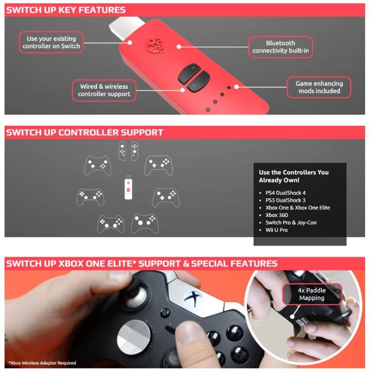 Xbox Ps4 Ps3 Wiiu Controller Wireless Adapter For Nintendo Switch Toys Games Video Gaming Gaming Accessories On Carousell