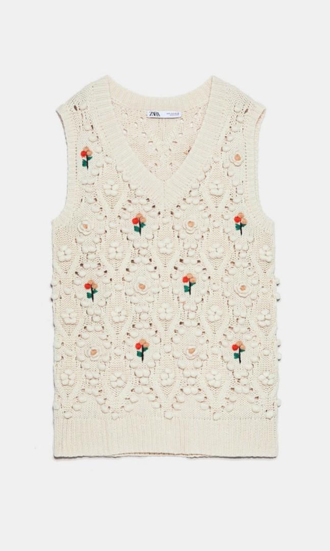 zara knit vest top