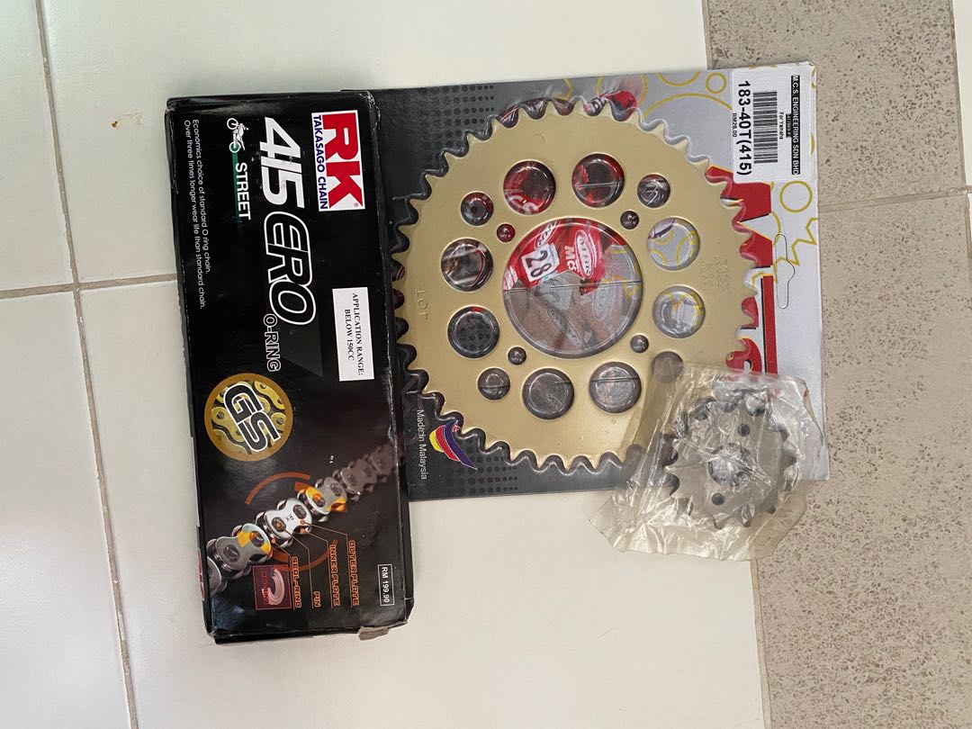 14t 40t 415 Ero X Ring And Mcs Sprocket For Y15 Yamaha Sniper Mx King Motorcycles Motorcycle Accessories On Carousell