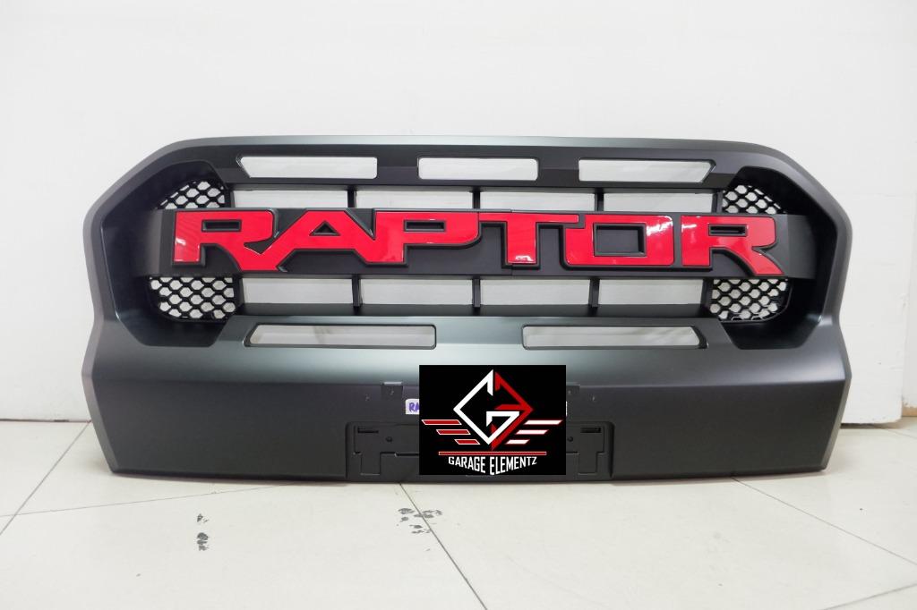 2016 to 2021 Ford Ranger Front Raptor grill with extension and red ...